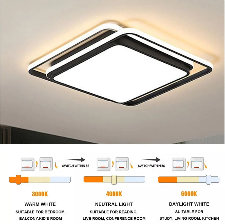 Modern LED Ceiling Light 120W Chandelier Lights Living Room Dining Room Bedroom