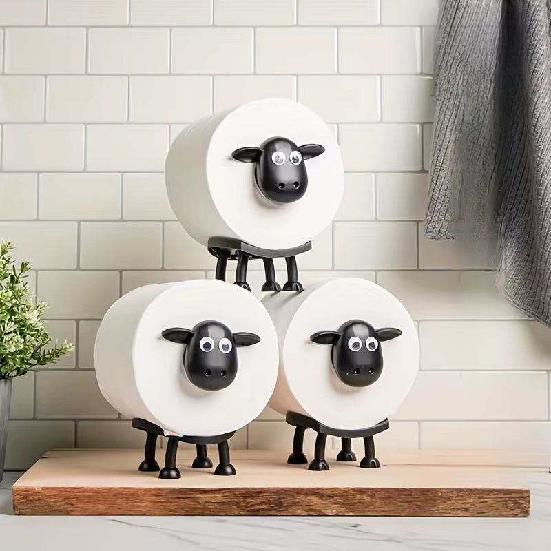 Cute Sheep Dog Shape Toilet Tissue Rack Free Standing Storage Roll Paper Holder Animal Shape Decorative Toilet Paper Racks 2025