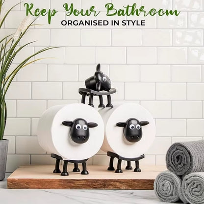 Cute Sheep Dog Shape Toilet Tissue Rack Free Standing Storage Roll Paper Holder Animal Shape Decorative Toilet Paper Racks 2025