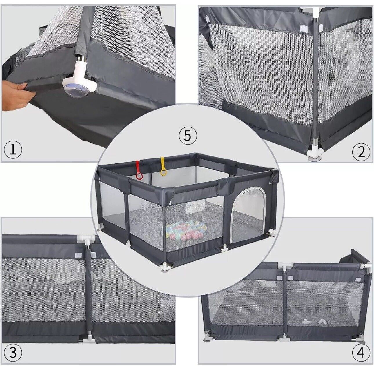 Large Baby Playpen Kids Toddlers Infant Activity Center Saftety Play Fence Yard