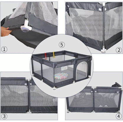 Large Baby Playpen Kids Toddlers Infant Activity Center Saftety Play Fence Yard