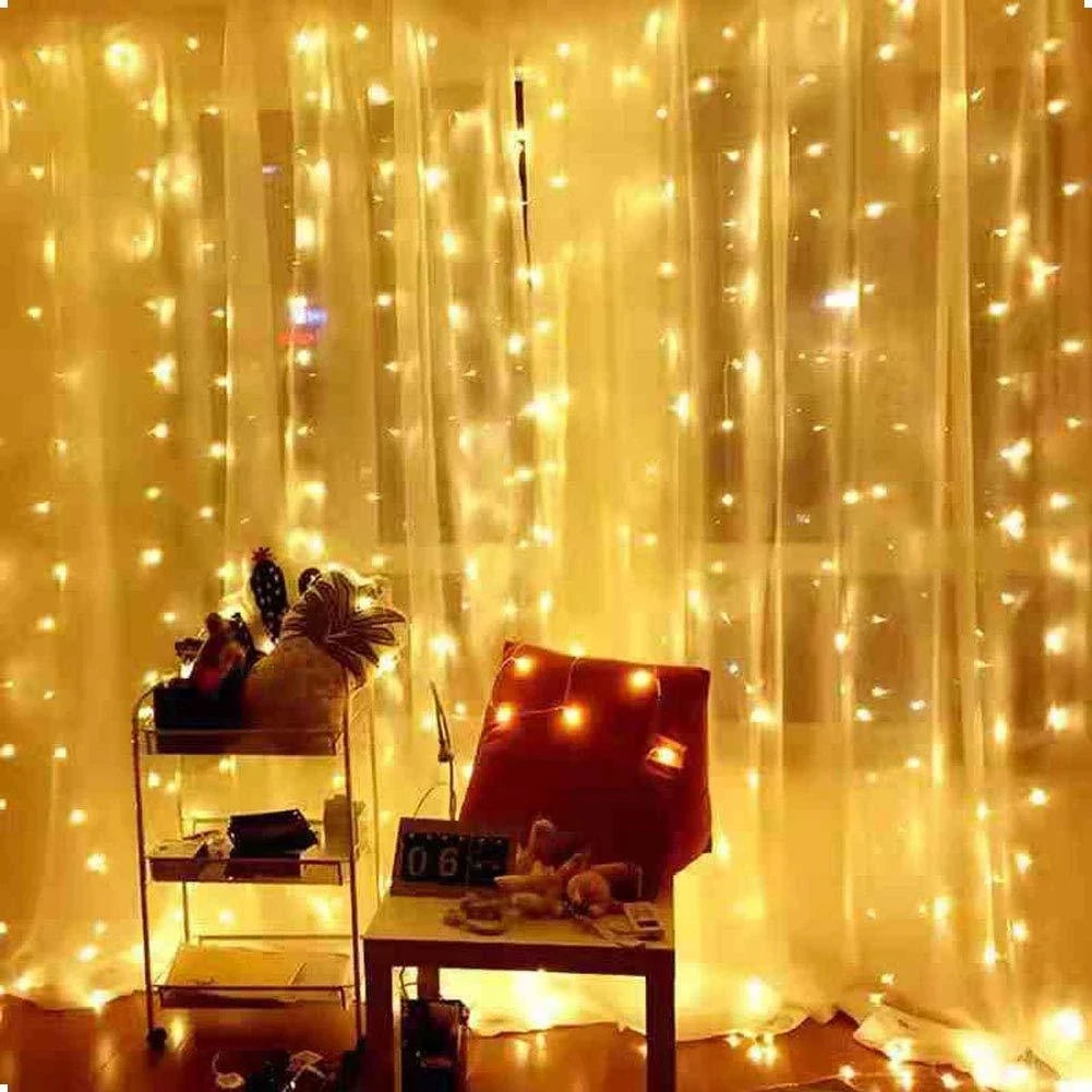 Christmas Lights Curtain Garland Merry Christmas Decorations for Home Christmas Ornaments Xmas Gifts Navidad 2025 New Year Decor