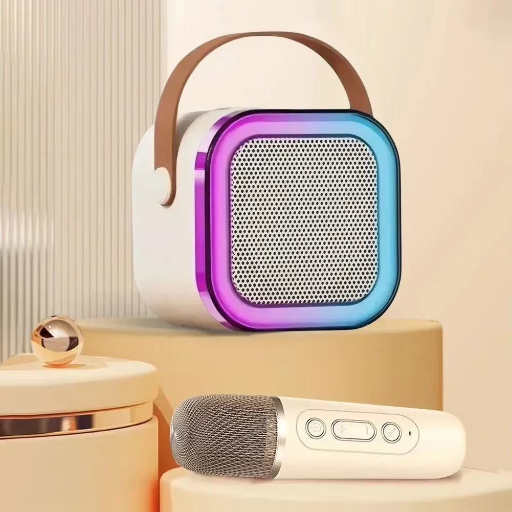 K12 Karaoke Machine Portable Bluetooth 5.3 PA Speaker System with 1-2 Wireless Microphones Home Family Singing Children'S Gifts