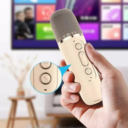 K12 Karaoke Machine Portable Bluetooth 5.3 PA Speaker System with 1-2 Wireless Microphones Home Family Singing Children'S Gifts